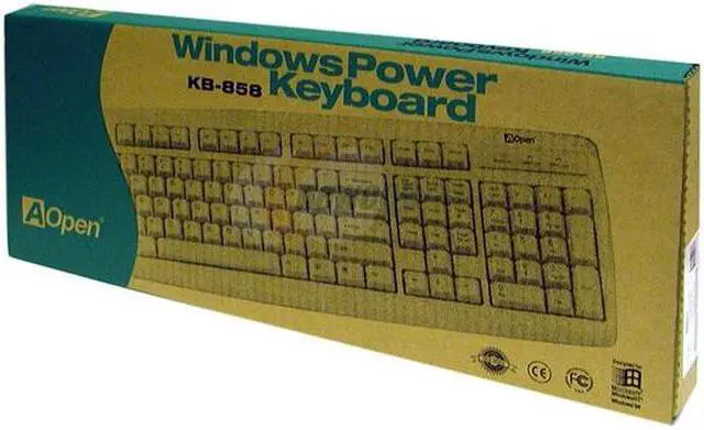 Alt view image 2 of 3 - AOpen KB-858 Beige 107 Normal Keys PS/2 Wired Standard Keyboard