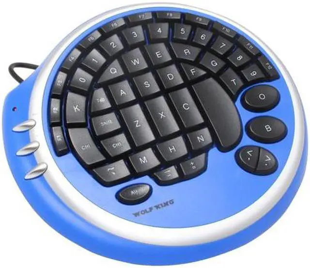 Main image of WOLF KING Warrior DK2388UBL Ice Blue 55 Normal Keys USB Ergonomic GamePAD