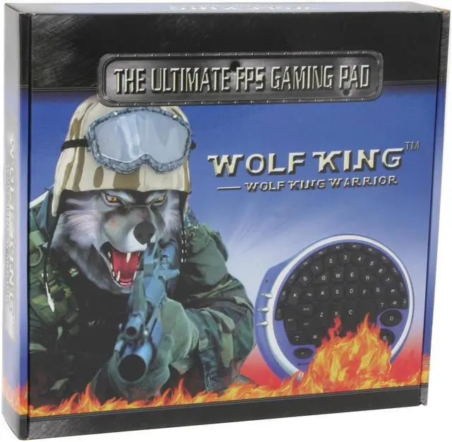 Alt view image 4 of 4 - WOLF KING Warrior DK2388UBL Ice Blue 55 Normal Keys USB Ergonomic GamePAD