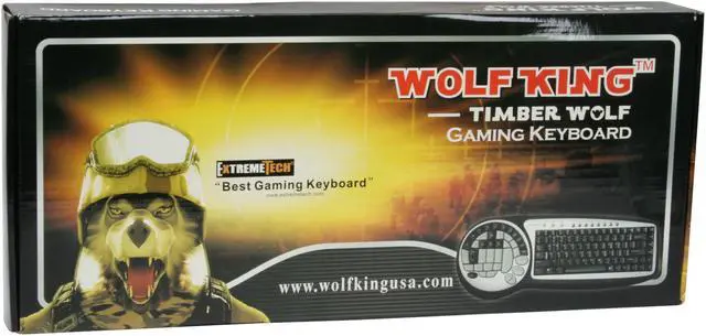 Alt view image 8 of 8 - WOLF KING DK2588UH Black/White 8 Internet Hotkeys, 40 Game Pad Keys, 2 Control Keys Function Keys USB Wired Improved Performance Timberwolf Gaming Keyboard