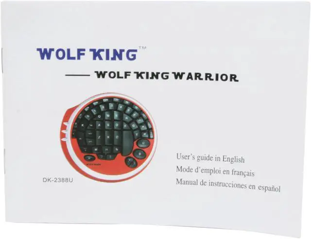 Alt view image 4 of 5 - WOLF KING WARRIOR DK2388U Blue/Black 52 Normal Keys 3 Function Keys USB Wired Gaming Key Pad