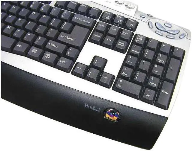 Alt view image 2 of 6 - ViewSonic KBM-KP-202 2-Tone 104 Normal Keys 33 function keys + 4D pad Function Keys PS/2 Wired Standard Keyboard