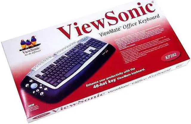 Alt view image 6 of 6 - ViewSonic KBM-KP-202 2-Tone 104 Normal Keys 33 function keys + 4D pad Function Keys PS/2 Wired Standard Keyboard