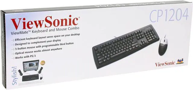 Alt view image 2 of 2 - ViewSonic CP1204 Black 104 Normal Keys PS/2 Wired Standard Keyboard