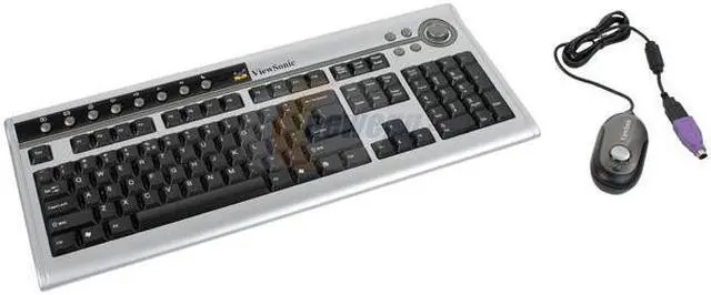 Main image of ViewSonic KW208 2-Tone 104 Normal Keys 12 Function Keys w/ rotary volume dial Function Keys RF Wireless Slim Keyboard