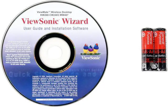 Alt view image 2 of 3 - ViewSonic KW208 2-Tone 104 Normal Keys 12 Function Keys w/ rotary volume dial Function Keys RF Wireless Slim Keyboard