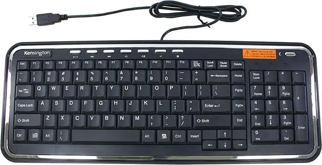 Main image of Kensington 64365 Black 104 Normal Keys 8 Function Keys USB Wired Slim Keyboard