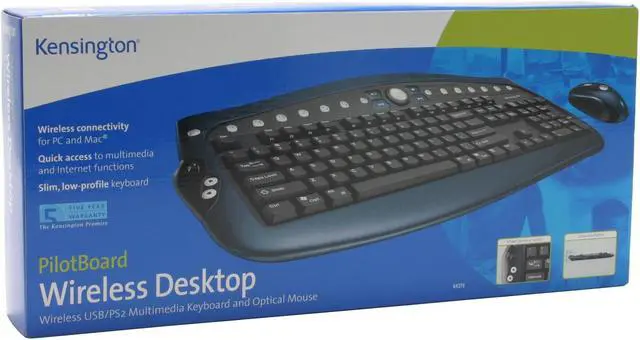 Alt view image 3 of 3 - Kensington 64379 2-Tone 104 Normal Keys 22 function keys 1 wheel Function Keys RF Wireless Standard Keyboard