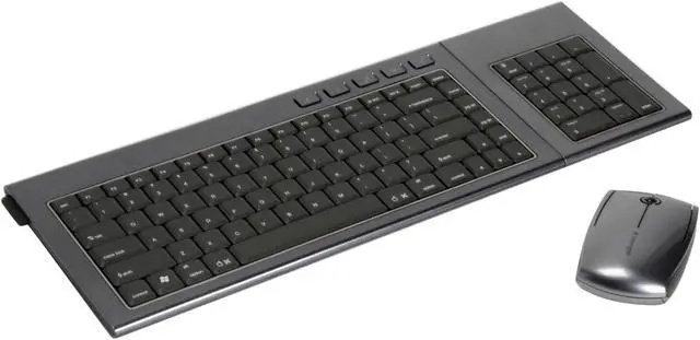 Main image of Kensington K72279US Black 86 + 17 Normal Keys 5 Function Keys USB 2.4GHz Wireless Mini SlimBlade Media Notebook Set