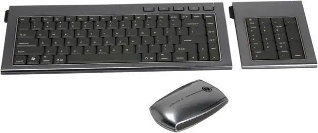 Alt view image 2 of 15 - Kensington K72279US Black 86 + 17 Normal Keys 5 Function Keys USB 2.4GHz Wireless Mini SlimBlade Media Notebook Set