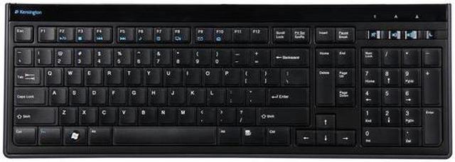 Kensington K72357US Slim Type USB Keyboard Compatible with PC or Mac (Black)