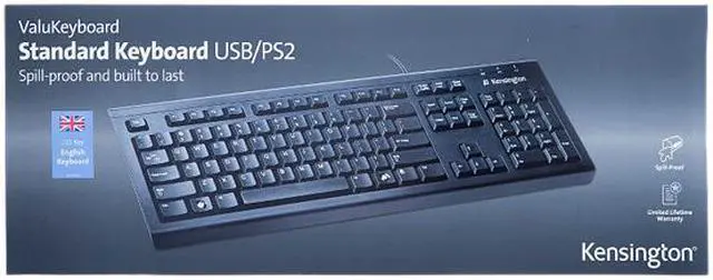 Alt view image 4 of 4 - Kensington K64370A Keyboard for Life Standard Keyboard USB/PS2