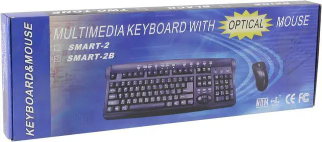 Alt view image 7 of 7 - SpecResearch Smart-2B Black 104 Normal Keys 15 Function Keys PS/2 Wired Standard Keyboard and Optical Mouse