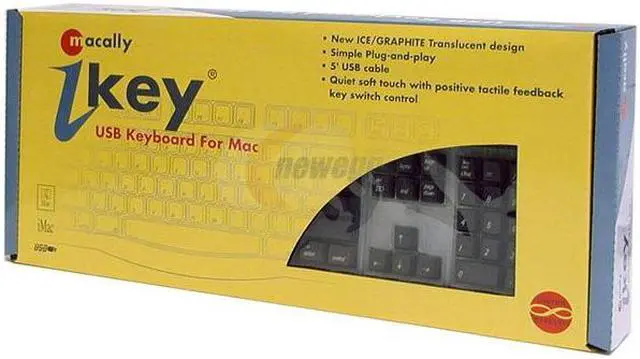 Alt view image 2 of 2 - macally IKEY Graphite 105 Normal Keys USB Standard Extended Keyboard for Mac
