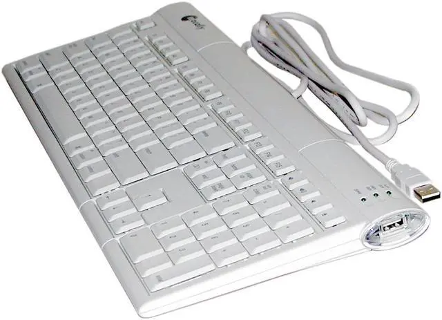 Alt view image 2 of 4 - macally ICEKEY White 108 Normal Keys USB Wired Slim Keyboard