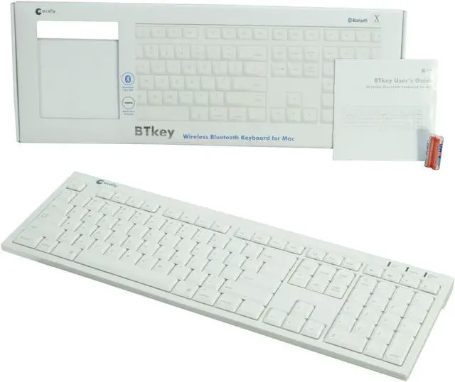 Alt view image 4 of 4 - macally BTkey Ice White 108 Normal Keys Bluetooth Wireless Ultra Slim Keyboard for Mac