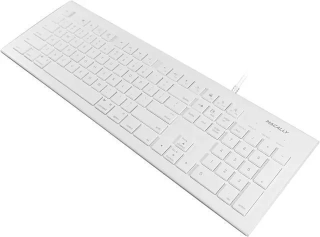 Alt view image 2 of 8 - Macally 103 Key Full-Size USB Keyboard with Short-Cut Keys