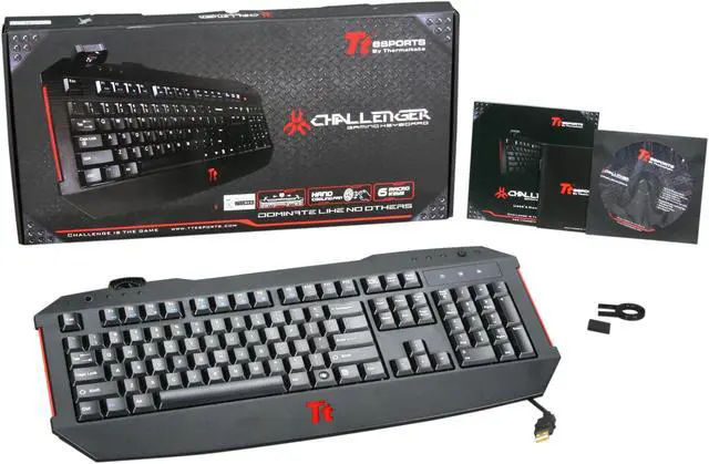 Alt view image 4 of 4 - Tt eSPORTS CHALLENGER Gaming Keyboard Black KB-CHL002US