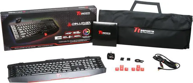 Alt view image 5 of 5 - Tt eSPORTS  CHALLENGER ULTIMATE Gaming Keyboard Black KB-CHU003US
