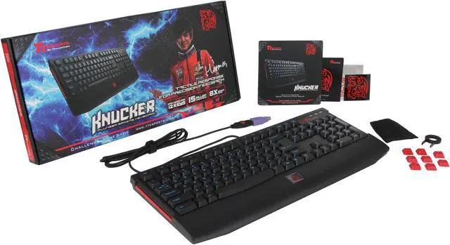 Alt view image 4 of 4 - Tt eSPORTS KB-KNK008US KNUCKER Plunger Keyboard