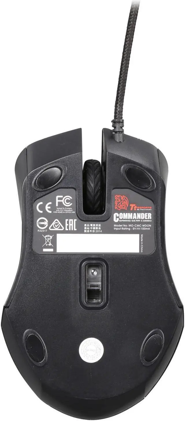 Alt view image 6 of 9 - Tt eSPORTS Commander Gaming Keyboard and Mouse Bundle - Blue LED - OEM