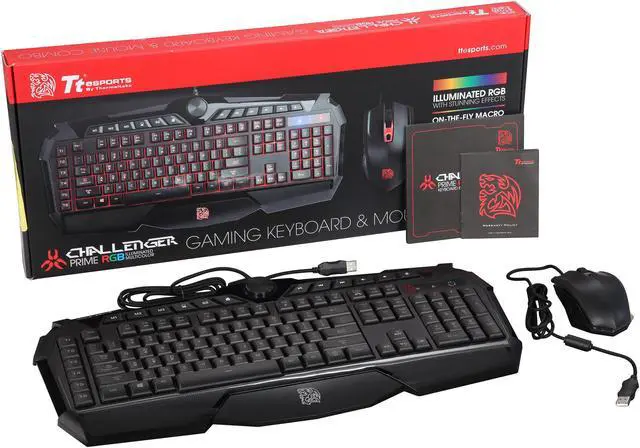 Alt view image 11 of 11 - Thermaltake Tt eSports Challenger Prime RGB Gaming Keyboard and Mouse Combo