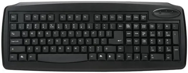 Alt view image 2 of 4 - Linkworld LK7010A-C2222-PSII Black 108 Normal Keys PS/2 Slim Keyboard