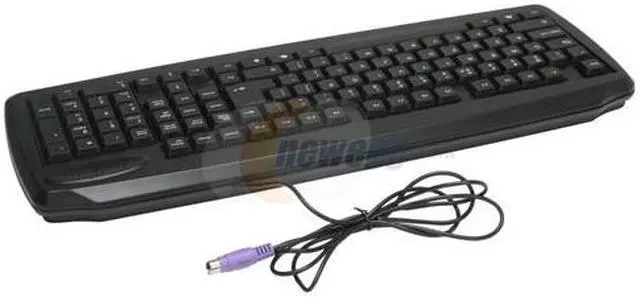 Alt view image 3 of 4 - Linkworld LK7010A-C2222-PSII Black 108 Normal Keys PS/2 Slim Keyboard
