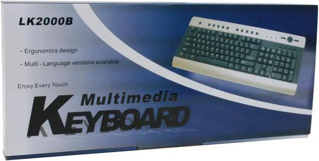 Alt view image 7 of 7 - Linkworld LK2000B Black 104 Normal Keys 19 Function Keys USB Standard Multimedia Keyboard - OEM