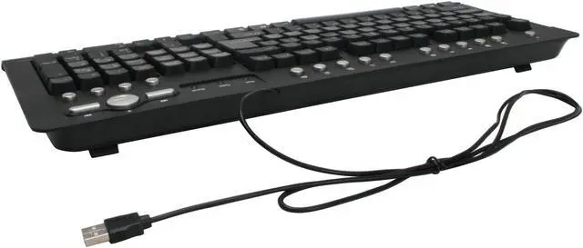 Alt view image 6 of 7 - Linkworld LK2000B Black 104 Normal Keys 19 Function Keys USB Standard Multimedia Keyboard - OEM