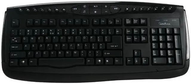 Alt view image 3 of 12 - APEVIA KI-COMBO-BK Black 104 Normal Keys 22 Function Keys PS/2 Wired Standard Multimedia Keyboard and Optical Mouse
