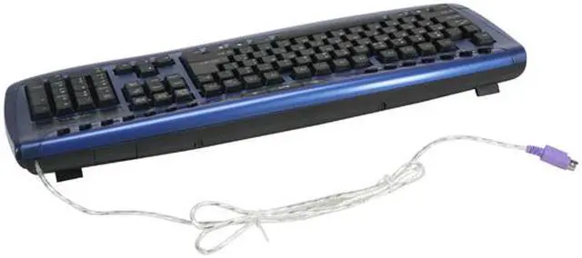 Alt view image 4 of 11 - APEVIA KI-COMBO-BL Blue & Black 104 Normal Keys 22 Function Keys PS/2 Standard Keyboard and Optical Scroll Mouse Combo Set