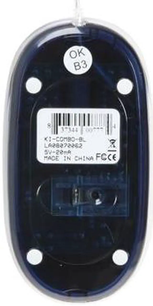 Alt view image 10 of 11 - APEVIA KI-COMBO-BL Blue & Black 104 Normal Keys 22 Function Keys PS/2 Standard Keyboard and Optical Scroll Mouse Combo Set