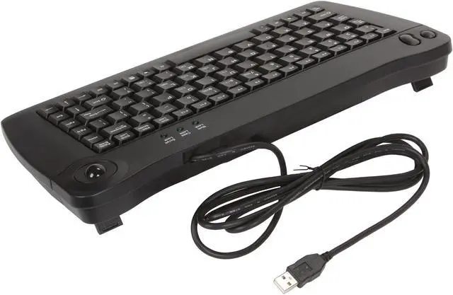 Alt view image 3 of 4 - Adesso ACK-5010UB Mini USB Keyboard with Trackball (Black)
