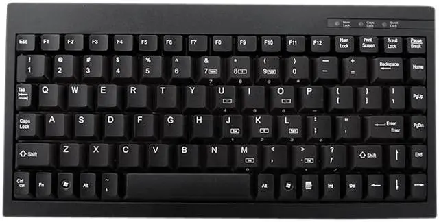 Main image of Adesso ACK-595PB Mini PS/2 Keyboard (Black)