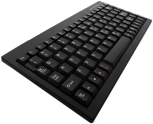 Alt view image 2 of 5 - Adesso ACK-595PB Mini PS/2 Keyboard (Black)