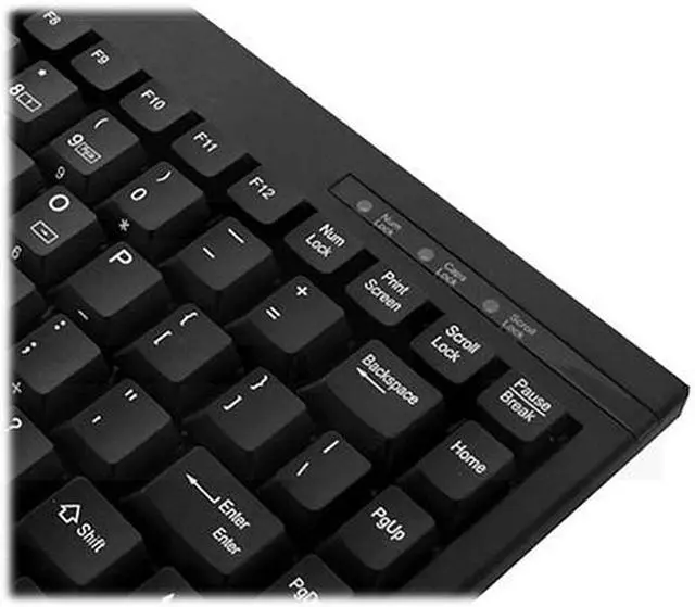 Alt view image 5 of 5 - Adesso ACK-595PB Mini PS/2 Keyboard (Black)