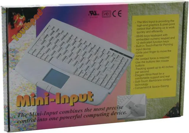 Alt view image 2 of 2 - Adesso ACK-540UB MiniTouch USB Mini Keyboard with touchpad (Black)