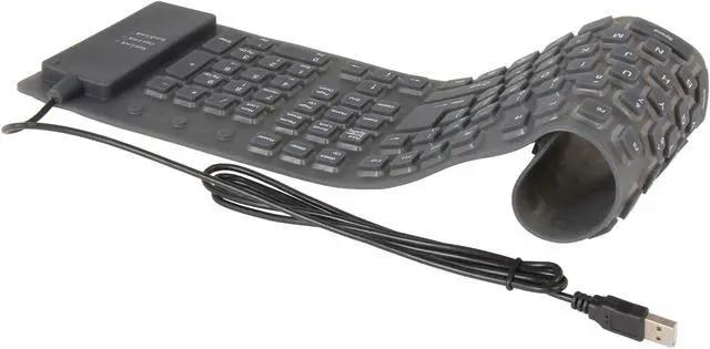 Alt view image 4 of 5 - ADESSO AKB-230 Black 109 Normal Keys USB or PS/2 See Details Flexible Full Sized Keyboard