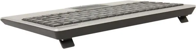 Alt view image 3 of 4 - Adesso WKB-4000US SlimTouch 2.4 GHz RF Wireless Mini  Keyboard with Touchpad, with min USB receiver and receiver pocket (Silver / grey)