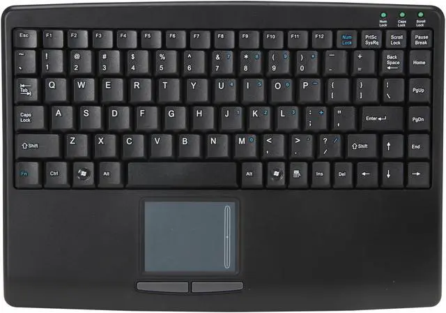 Alt view image 3 of 4 - Adesso AKB-410UB SlimTouch USB Mini Keyboard with Touchpad (Black)