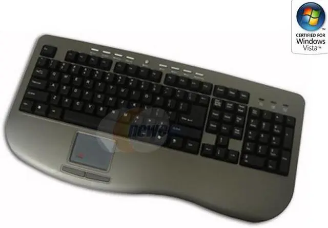 Main image of ADESSO AKB-430PG 2-Tone 107 Normal Keys 9 Function Keys PS/2 Standard Win-Touch Pro Desktop Keyboard with Glidepoint Touchpad