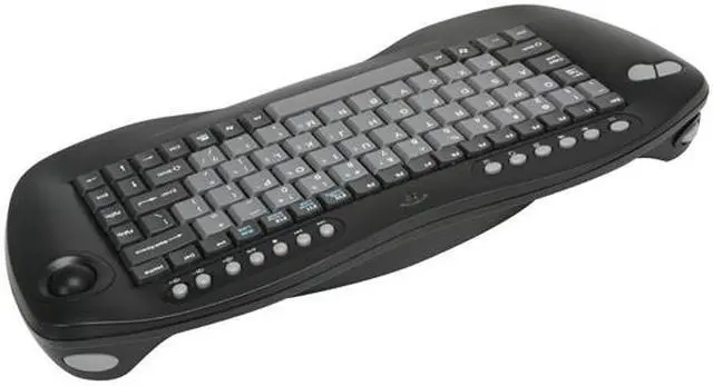 Alt view image 3 of 4 - ADESSO WKB-3000UB Black 86 Normal Keys 13 Function Keys 2.4 GHz RF Wireless Mini Keyboard w/Optical Trackball