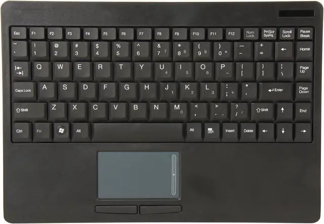 Alt view image 2 of 4 - Adesso WKB-4000UB SlimTouch 2.4 GHz RF Wireless Mini Keyboard with Touchpad with min USB receiver and receiver pocket (Black)