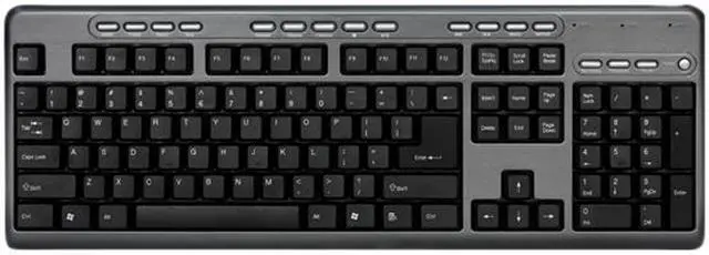 Alt view image 2 of 4 - Adesso AKB-131HB Desktop Multimedia USB keyboard with 2 USB Hub (Black)