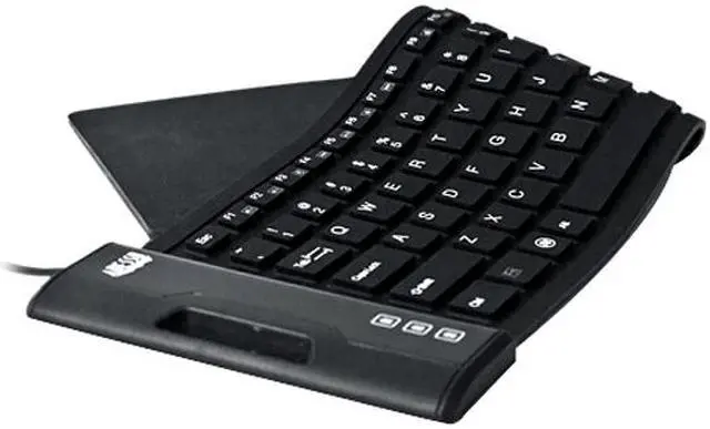 Alt view image 5 of 6 - Adesso AKB-222UB USB Antimicrobial Foldable water proof 108-key compact size keyboard, 0.43" x 15.00" x 4.82" (Black)