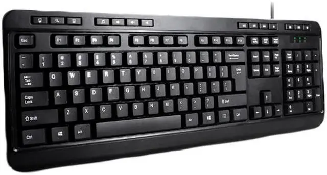 Alt view image 4 of 7 - Adesso AKB-132UB Desktop Multimedia USB keyboard (Black)