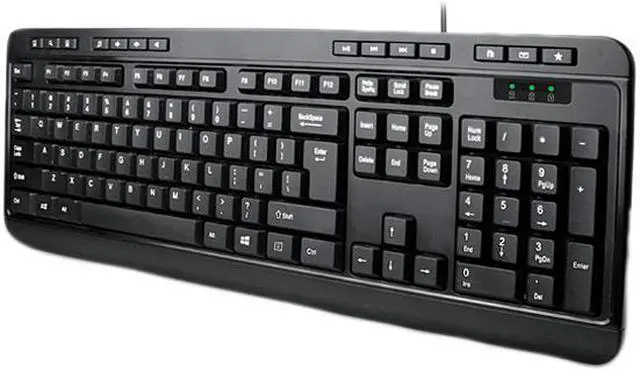 Alt view image 2 of 7 - Adesso AKB-132UB Desktop Multimedia USB keyboard (Black)