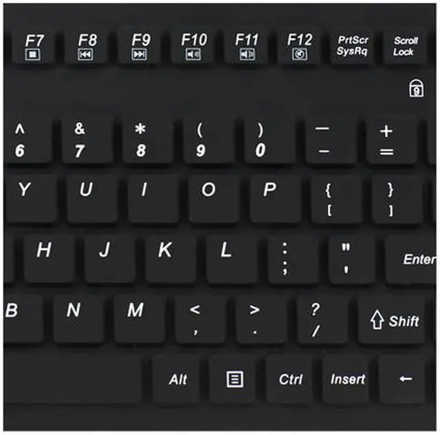 Alt view image 5 of 7 - Adesso AKB-270UB SlimTouch Antimicrobial Waterproof USB Compact size Touchpad  keyboard, 15.50"x 5.50"x 0.43" (Black)