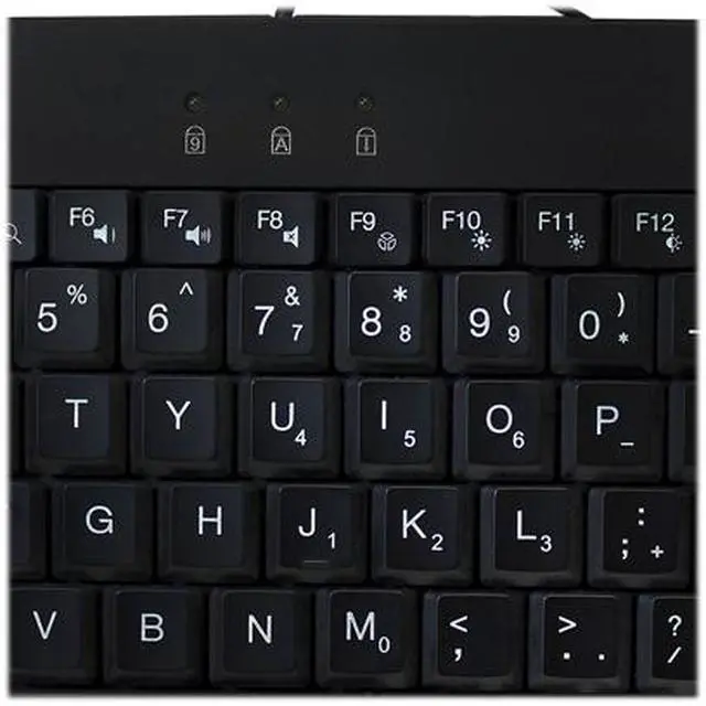 Alt view image 7 of 8 - Adesso AKB-110EB SlimTouch 3 RGB colors illuminated Mini USB keyboard with multimedia hot keys, 2X large print keycap
